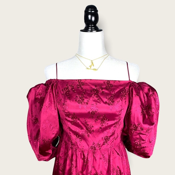 Vintage 80’s House of Nu-Mode Puff Jacquard Gown - Picture 11 of 16